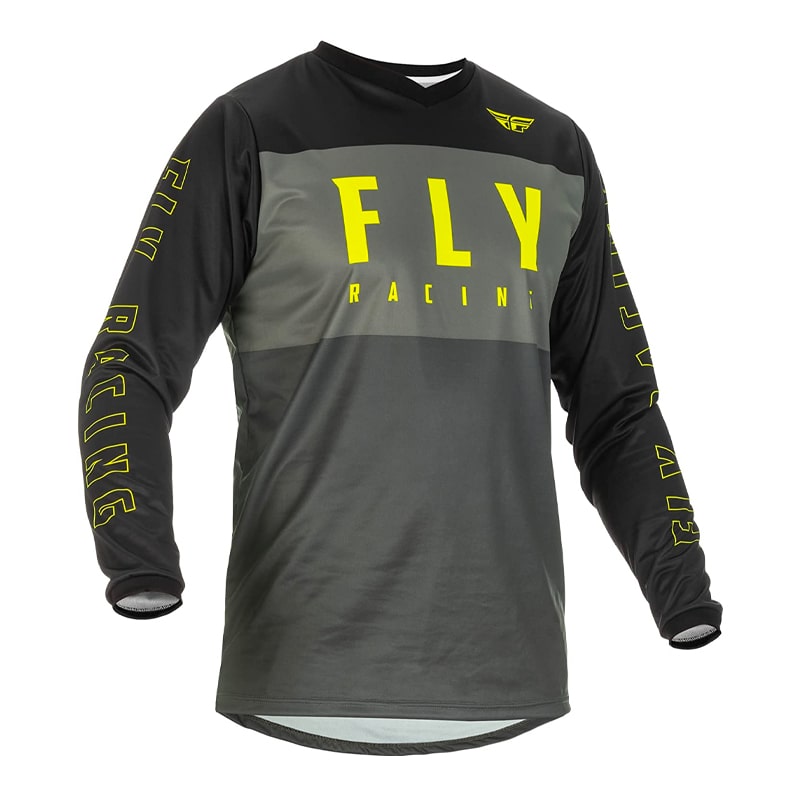 Джерси FLY RACING F-16 (2022) серый/черный/Hi-Vis желтый